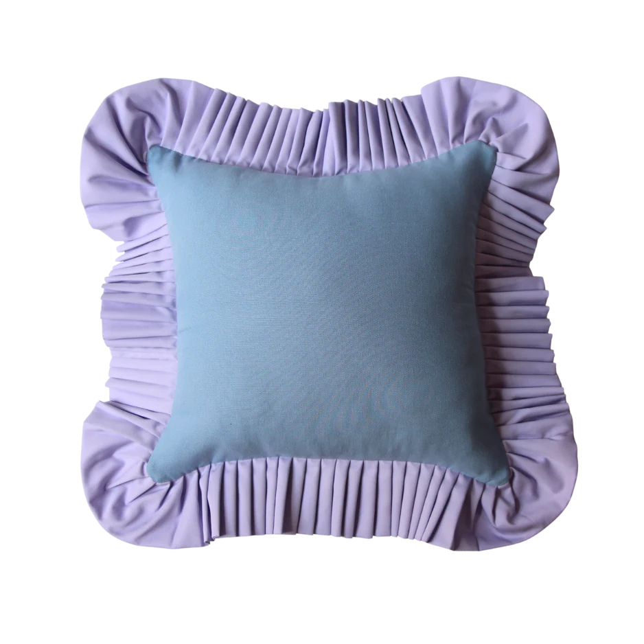 Beach Blue with Lilac Ruffle