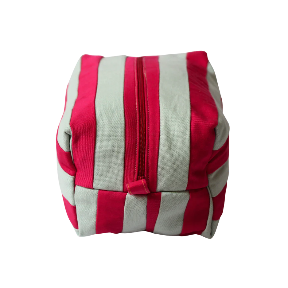 Raspberry and Mint Green Patchwork Bag and Pochette Set - Image 2