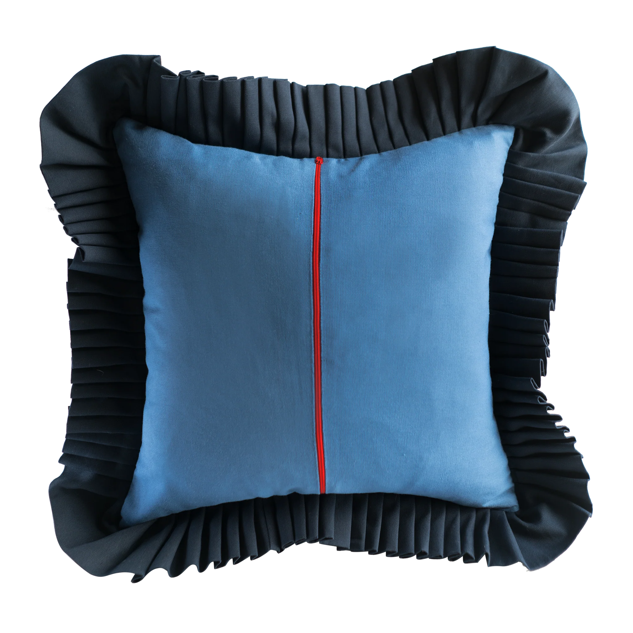 SAMPLE: Patchwork Navy Blue & River Blue with Navy Blue ruffle - Image 2