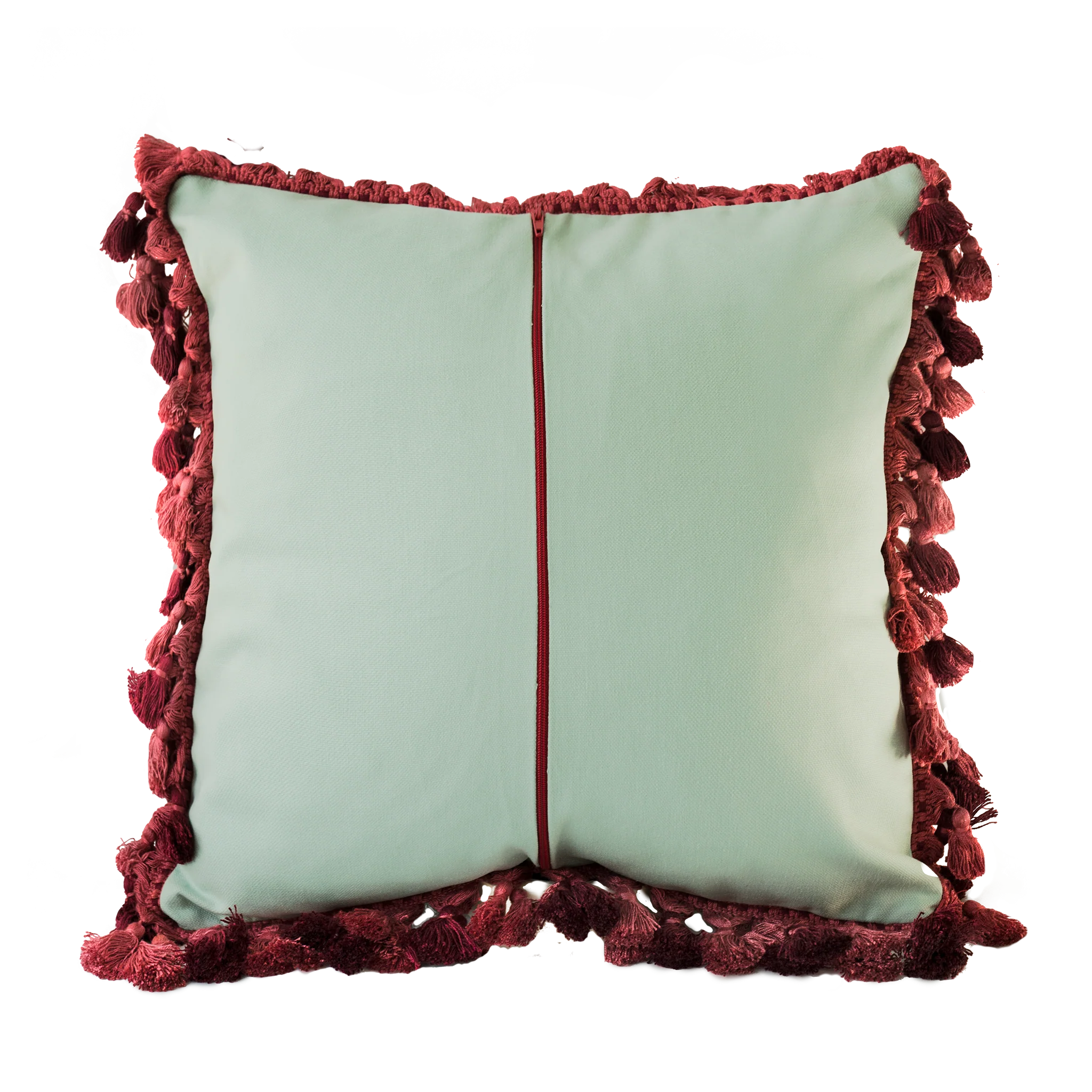 Pom pom: Mint Green & Red pom pom - Image 2