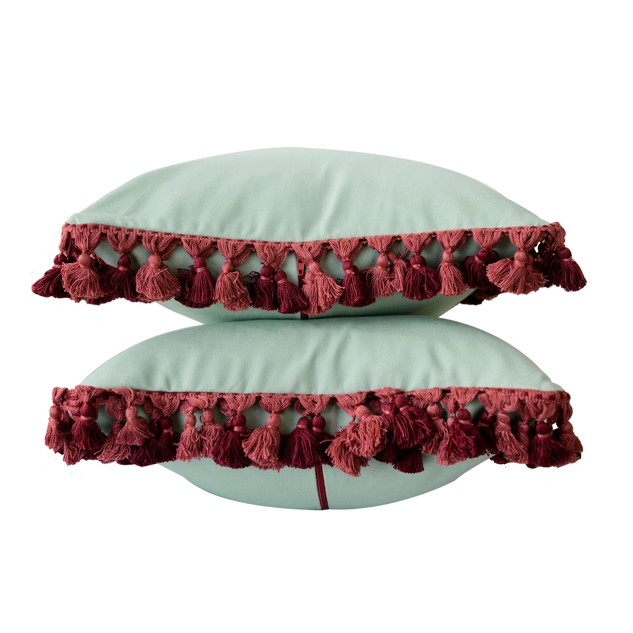 Pom pom: Mint Green & Red pom pom - Image 3