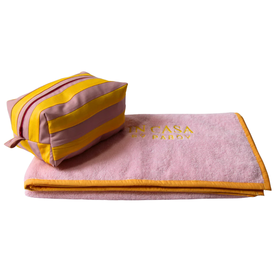 Yellow and Rose Pink Bathroom Summer Set