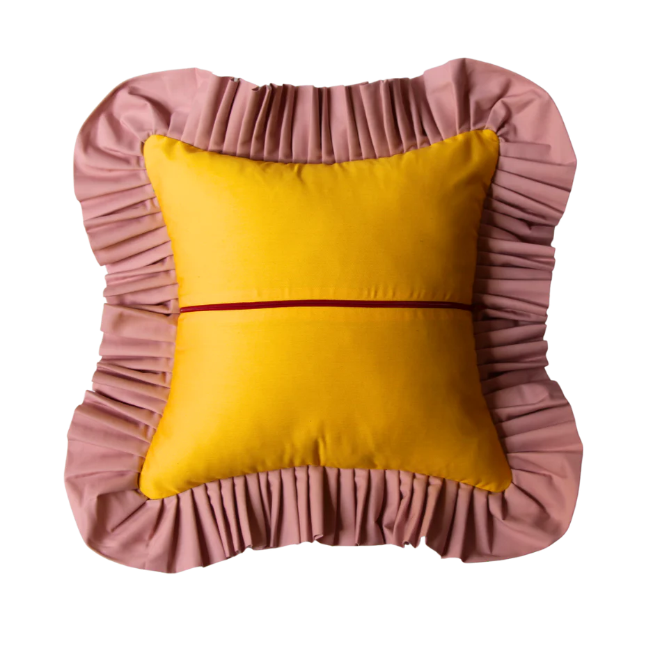 Yellow with Rose Pink Ruffle - Image 2